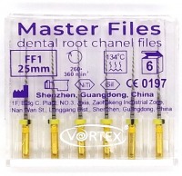 Master Files - FF1 (Vortex) Ni-Ti инструмент для разработки корневых каналов (6 шт)