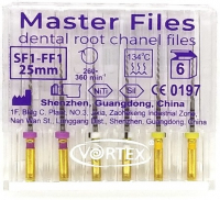 Master Files - SF1-FF1 (Vortex) Ni-Ti инструмент для разработки корневых каналов (по 2 шт, 6 шт)