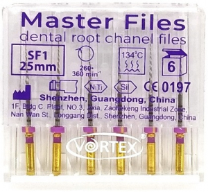 Master Files - SF1 (Vortex) Ni-Ti інструмент для розробки кореневих каналів (6 шт)