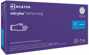 Перчатки нитриловые Mercator Medical Nitrylex Be Free Long, 50 пар