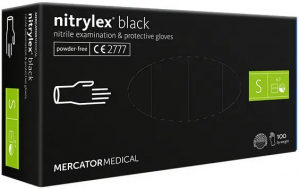 Рукавички нітрилові Mercator Medical Nitrylex Black, 100 шт