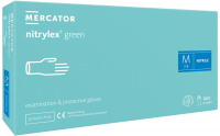 Перчатки нитриловые Mercator Medical Nitrylex Green, зеленые, 50 пар