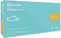 Перчатки нитриловые Mercator Medical Nitrylex Green, зеленые, 50 пар