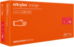 Рукавички нітрилові Mercator Medical Nitrylex Orange, 50 пар