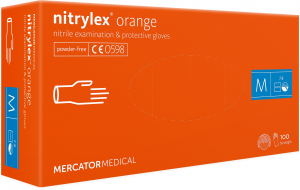 Рукавички нітрилові Mercator Medical Nitrylex Orange, 50 пар