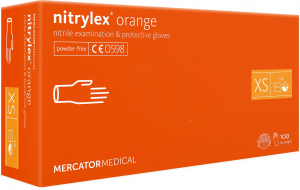 Рукавички нітрилові Mercator Medical Nitrylex Orange, 50 пар