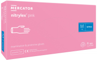 Перчатки нитриловые Mercator Medical Nitrylex Pink, 50 пар