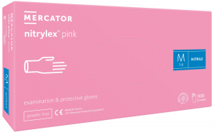 Рукавички нітрилові Mercator Medical Nitrylex Pink, 50 пар