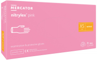 Перчатки нитриловые Mercator Medical Nitrylex Pink, 50 пар