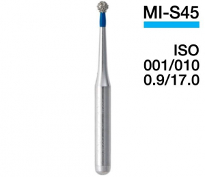 MI-S45 (Mani) Алмазний бор, кулястий (кулька) ISO 001/010