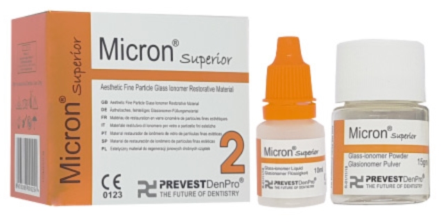 Micron Superior (Prevest DenPro) Хімічно отверждаемый склоіономерний цемент, 15 г+10 мл (REF 30010)