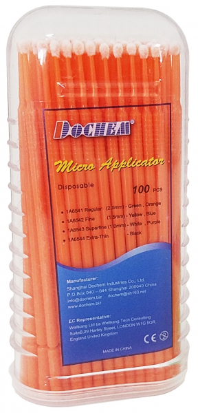Микроаппликаторы Dochem, стандартные, 2 мм, оранжевые (1A6541.2N) 100 шт