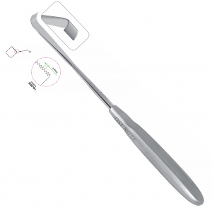 MXP-BS (Osung) Распатор із насічкою, односторонній з ручкою