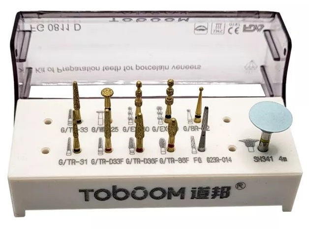 Набор боров для препаровки под керамические виниры Toboom FG0811D
