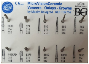 Набор для препарирования Komet TD2752 (под виниры накладки и коронки Максима Билограда)