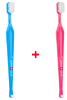 Набір Paro M39 для пари (Paro Swiss) зубні щітки середньої жорсткості рожева та блакитна