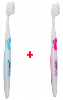 Набір Paro Medic для пари (Paro Swiss) рожева та блакитна, шовковисто-м'які, з конічними щетинками