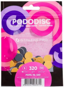 Набор сменных мягких файлов Staleks PDFS-15-320 для пододиска 320 грит (50 шт)
