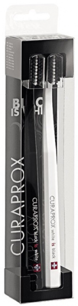 Набір зубних щіток Curaprox Black Black Duo Black UltraSoft, чорні, d - 0,10 мм (2 шт)