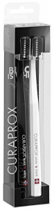 Набір зубних щіток Curaprox White Black Duo Black UltraSoft, чорні, d - 0,10 мм (2 шт)