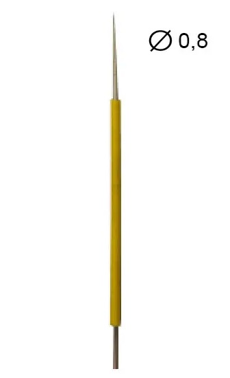 Насадка электрод Мединтех, игла прямая d – 0,8 мм (посадочный разъем – 0,8 мм, для диатермокоагулятора ДТС 03С, ДТС 03Х, 1 шт)