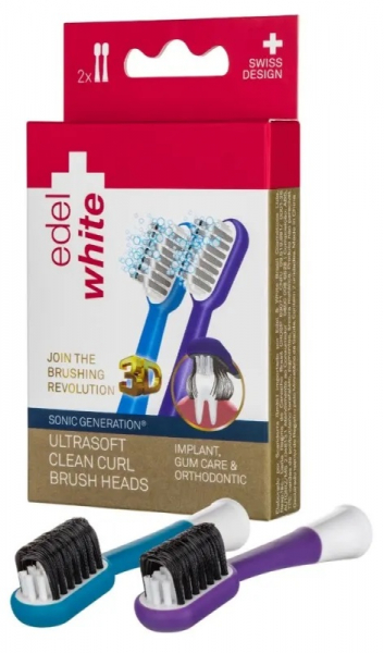 Насадки Clean Curl для звуковой щетки Edel+White Sonic (7640131971850)