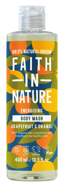 Натуральний гель для душу з грейпфрутом та апельсином Faith In Nature