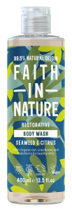 Натуральний гель для душу з морськими водоростями та цитрусом Faith In Nature, 400 мл