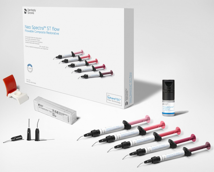 Neo Spectra ST flow INTRO KIT, Набор 5 шприцев (Dentsply) Универсальный нанокерамический пломбировочный материал