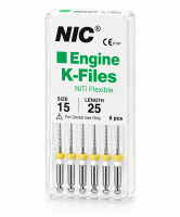 Engine K file, 25 мм (NIC) Машинні файли, 6 шт