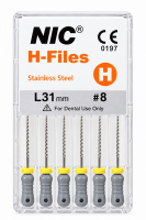 H file, 31 мм (NIC) Ручные файлы, 6 шт