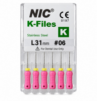 K file, 31 мм (NIC) Ручні файли, 6 шт