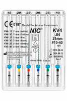KV pro file .04, 15-40, 21 мм, ассорти (NIC) Машинные файлы, 6 шт