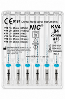 KV pro file .04, 25 мм (NIC) Машинные файлы, 6 шт