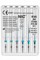 KV pro file .04, 15-40, 31 мм, ассорти (NIC) Машинные файлы, 6 шт