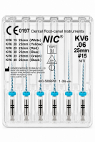 KV pro file .06, 25 мм (NIC) Машинні файли, 6 шт