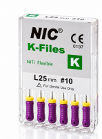 NiTi K file, 25 мм (NIC) Ручні файли, 6 шт