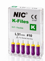 NiTi K file, 31 мм (NIC) Ручні файли, 6 шт