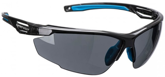 Очки защитные Port West № PS37SKR (затемненные, открытые)