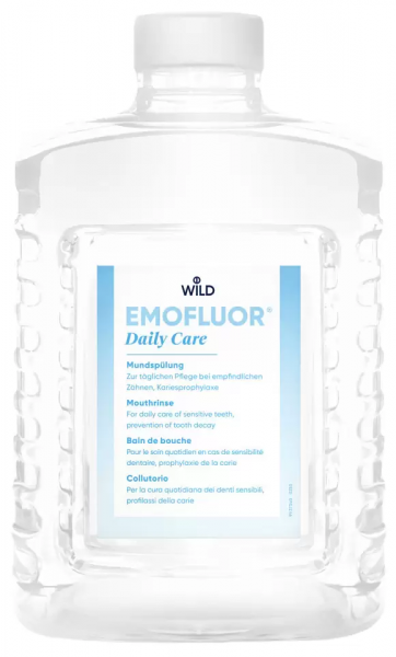 Ополіскувач для ротової порожнини EMOFLUOR (Wild Pharma) Щоденний догляд, підходить для Диспенсера, 1500 мл