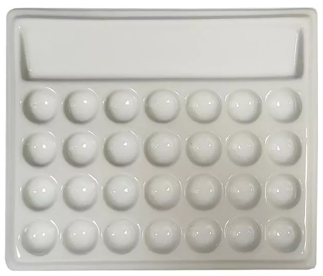 Палітра для змішування барвників кераміки та пластмаси OEM (28 секцій)