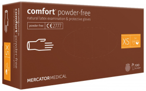Перчатки латексные Mercator Medical Comfort Powder-Free White, неопудренные, 50 пар, 100 шт