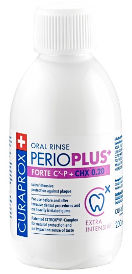 Perio Plus Forte, Citrox та 0,20% хлоргексидину (Curaprox) Ополіскувач для порожнини рота, 200 мл