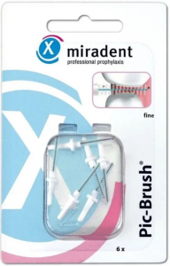 Набор запасных ершиков Miradent Pic Brush, белые, 2 мм