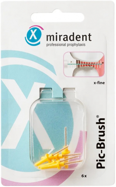 Набір запасних йоржків Miradent Pic Brush, жовті, 1.8 мм