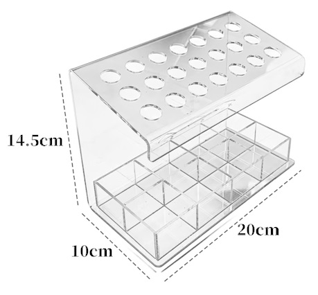 Підставка для фотополімерних шприців Vortex, 21 отвір + 8 відділень