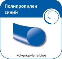 Полипропилен Монофиламент, колющий, d - 1,08-1,28 мм, синий (5,0 - 2 - 100 см) Olimp