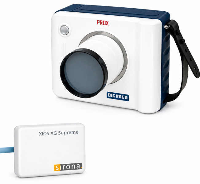 Портативный дентальный рентген Digi Med PROX + Визиограф Dentsply Sirona Xios XG Supreme USB, размер 1