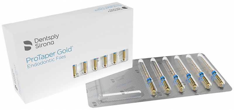 ProTaper GOLD F, 21 мм (Dentsply) Машинні дрильбори, 6 шт (оригінал)