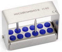 206012 (Nichrominox) Подставка для стоматологических боров на 12 инструментов, высота 4 см